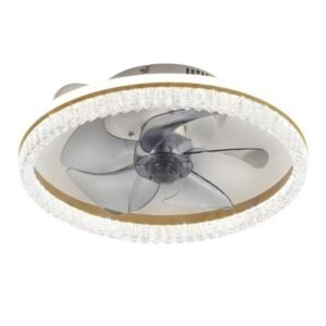 Luminária Plafon Ventilador Teto MiniWind Anel Clara 23W